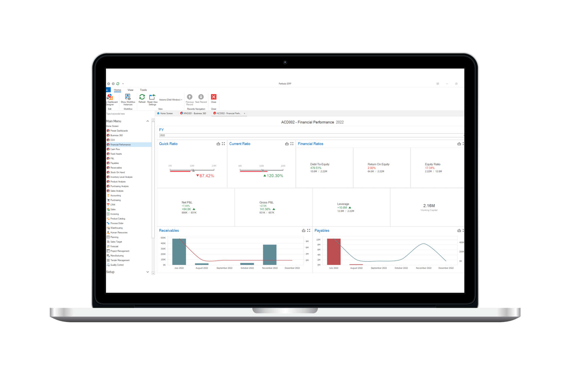 Perfecto PMS 2 Financial Performance Laptop2